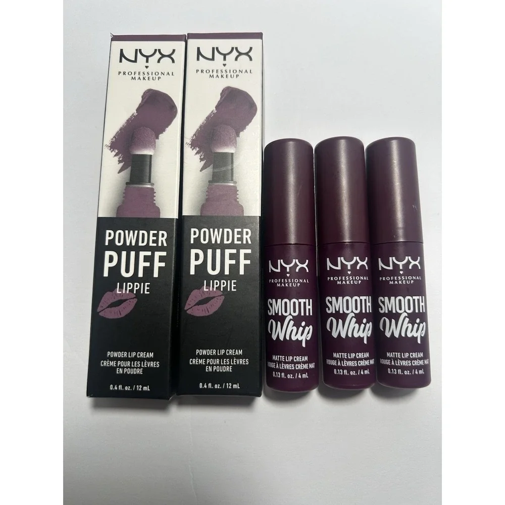 NYX Professional Makeup Powder Puff Lippie Lot Of 5